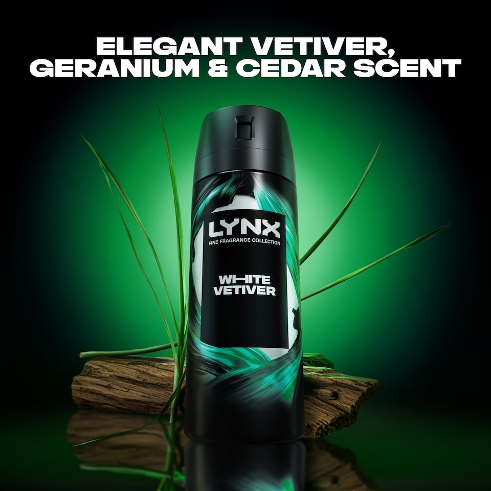 image 1 of Lynx White Vetiver 72h Fine Fragrance Premium Deodorant Bodyspray for Men 150ml