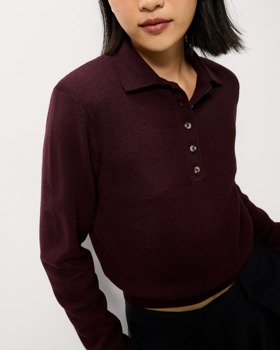 image 1 of F&F Collared Jumper in Berry