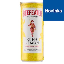 Beefeater Gin & Lemon miešaný alkoholický nápoj sýtený 250 ml