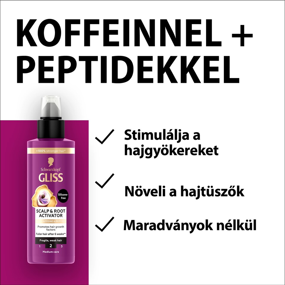image 1 of Gliss Scalp & Root Activator with Caffeine & Peptides 100 ml