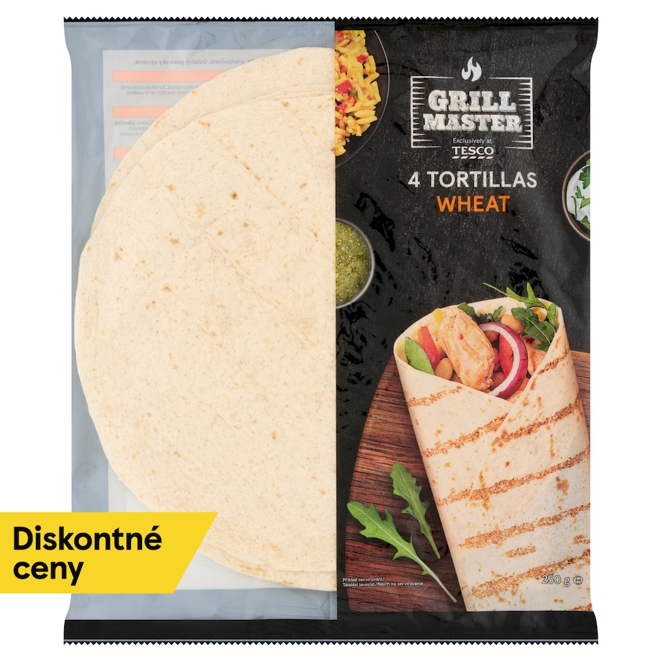 Grill Master Wheat Tortillas 4 x 62.5 g (250 g)