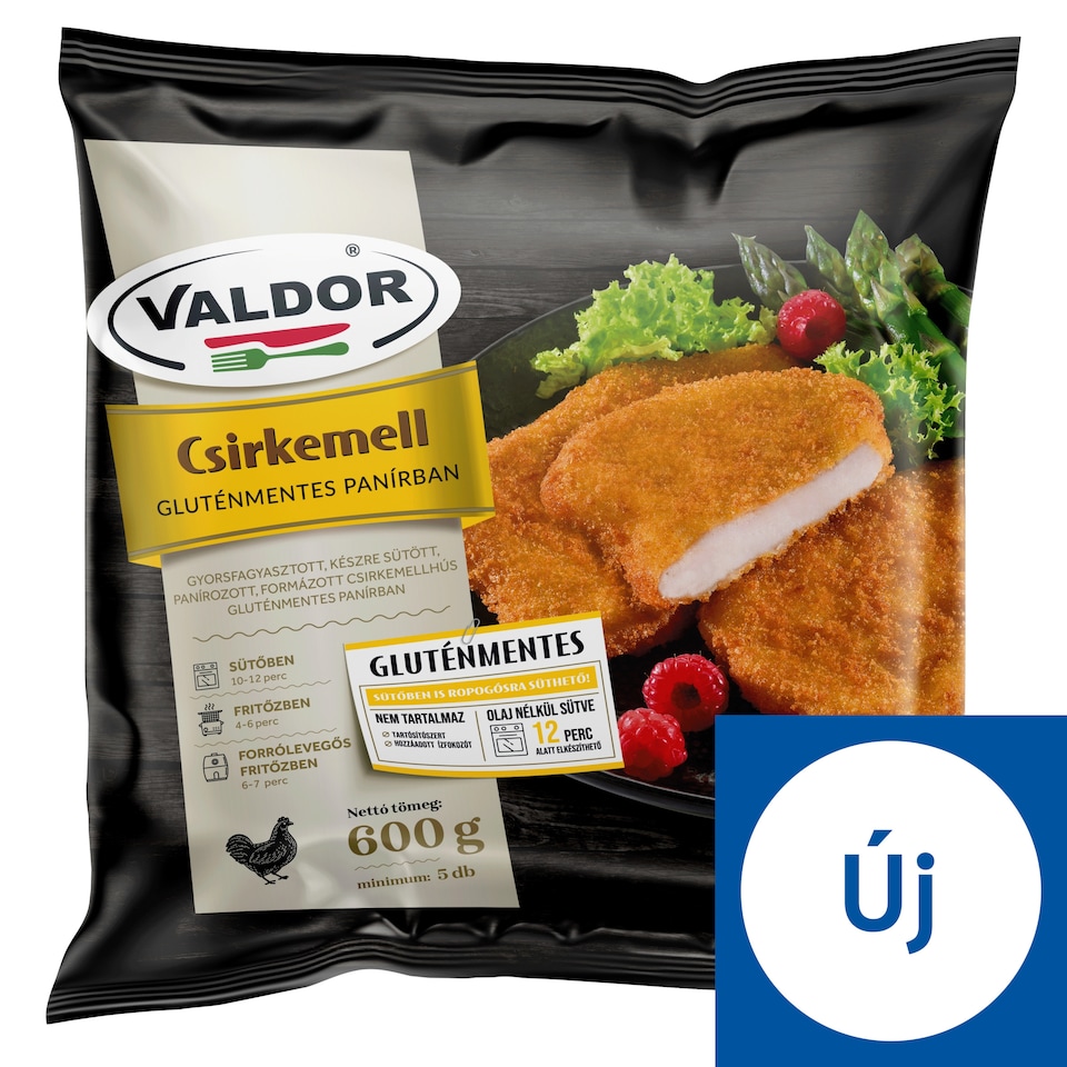 Valdor Guick-Frozen, Ready-Baked Chicken Breast in Gluten-Free Breadcrumbs 600 g