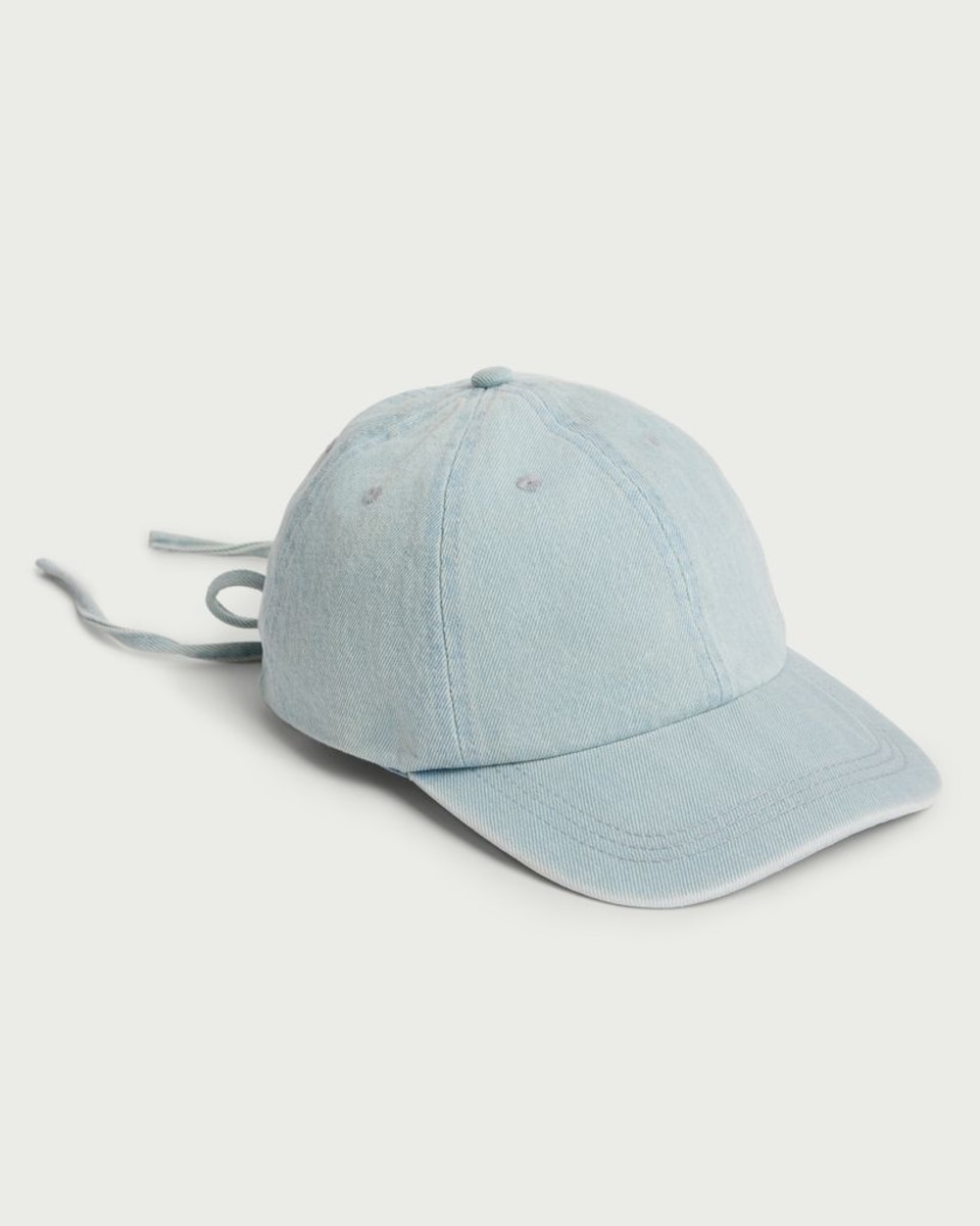 F&F Pure Cotton Tie Back Cap in Blue