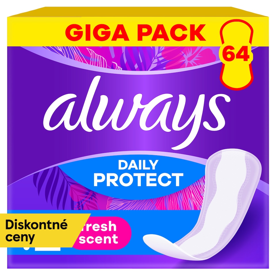 image 1 of Always Daily Protect Extra Long With Fresh Scent Pantyliners 64 Count
