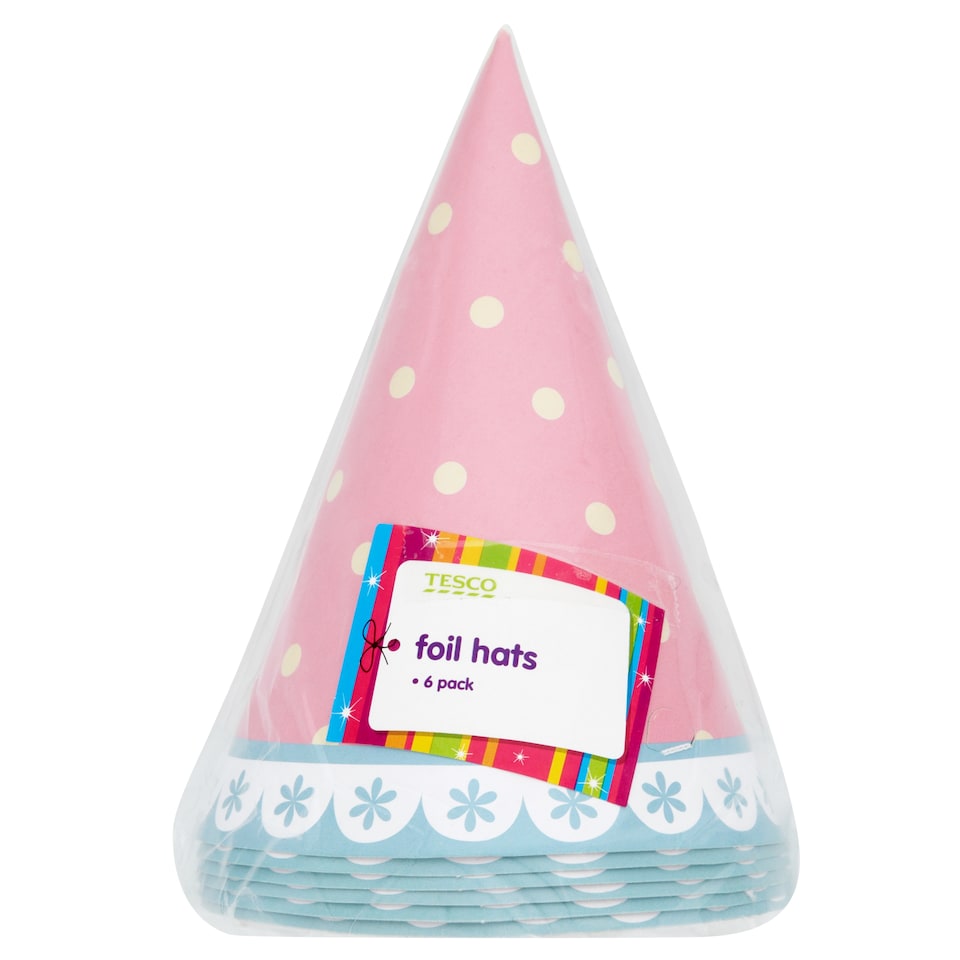 Tesco Party Foil Hats 6 Pack