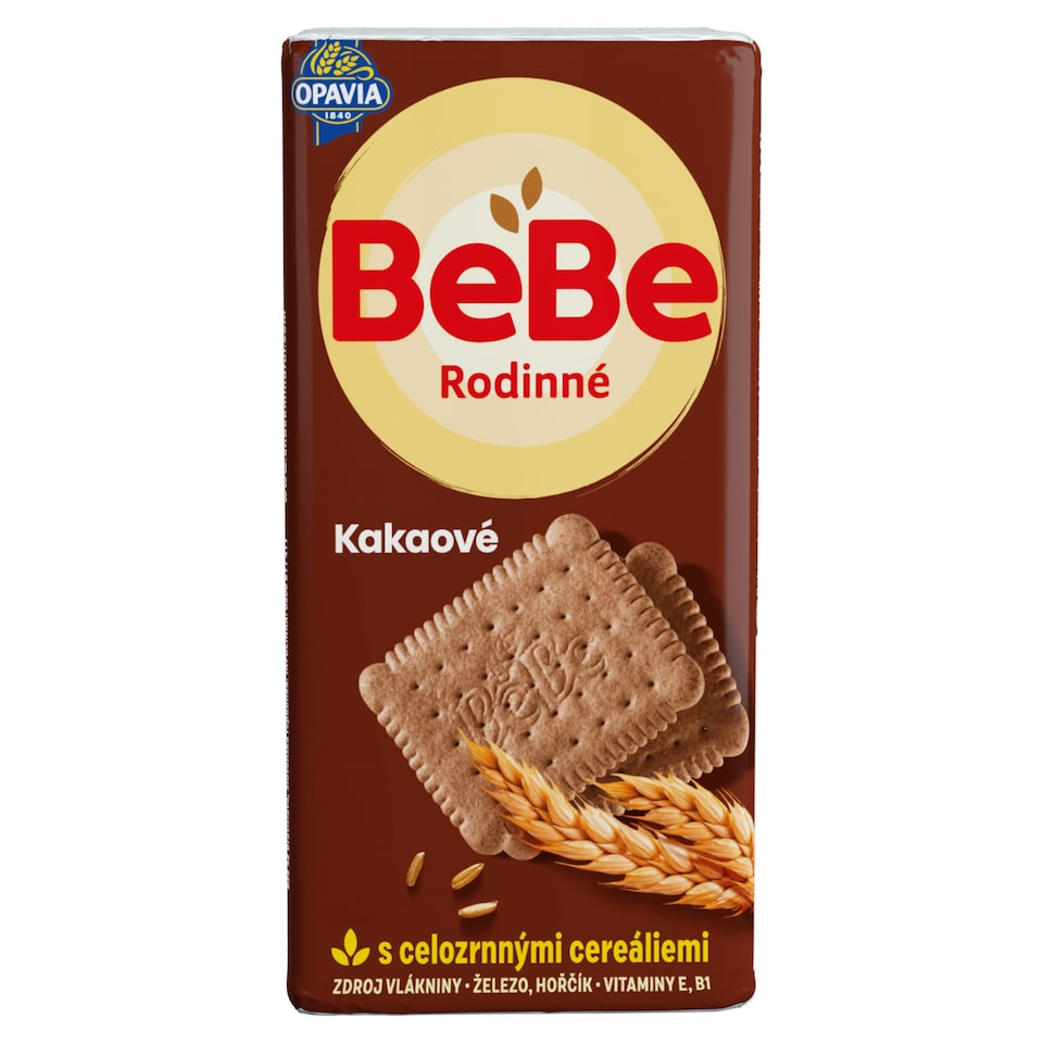 Opavia sušenky BeBe Rodinné kakaové cereální 130g