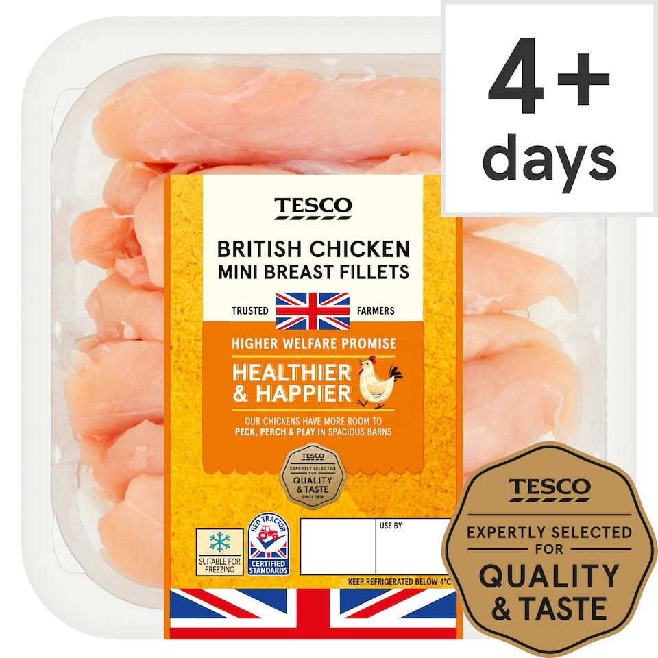 Tesco British Chicken Breast Mini Fillets 400G