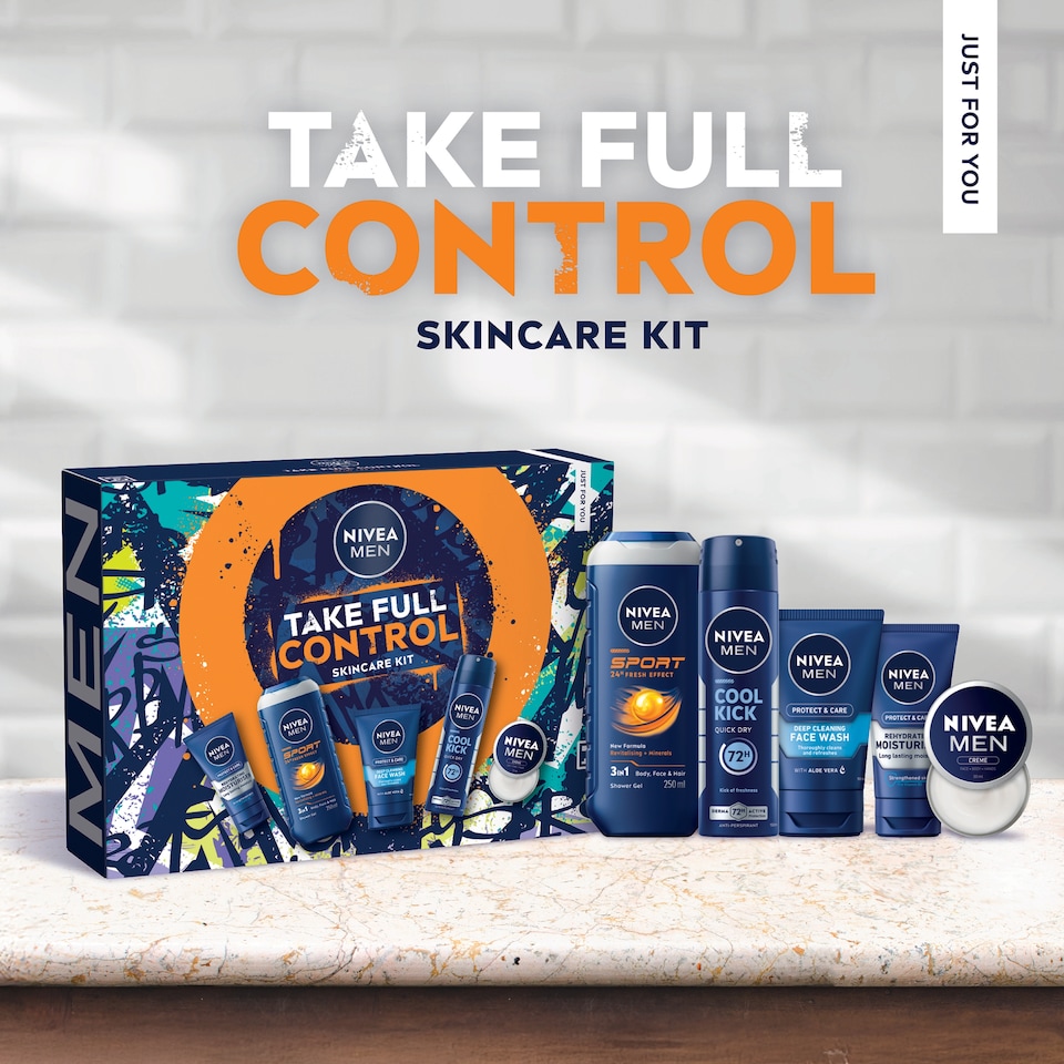 image 1 of NIVEA MEN Take Control Skincare Gift Set