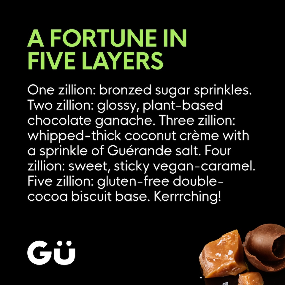 image 1 of Gü Plant Zillionaire Vegan Cheesecake Dessert 2 x 91.5g