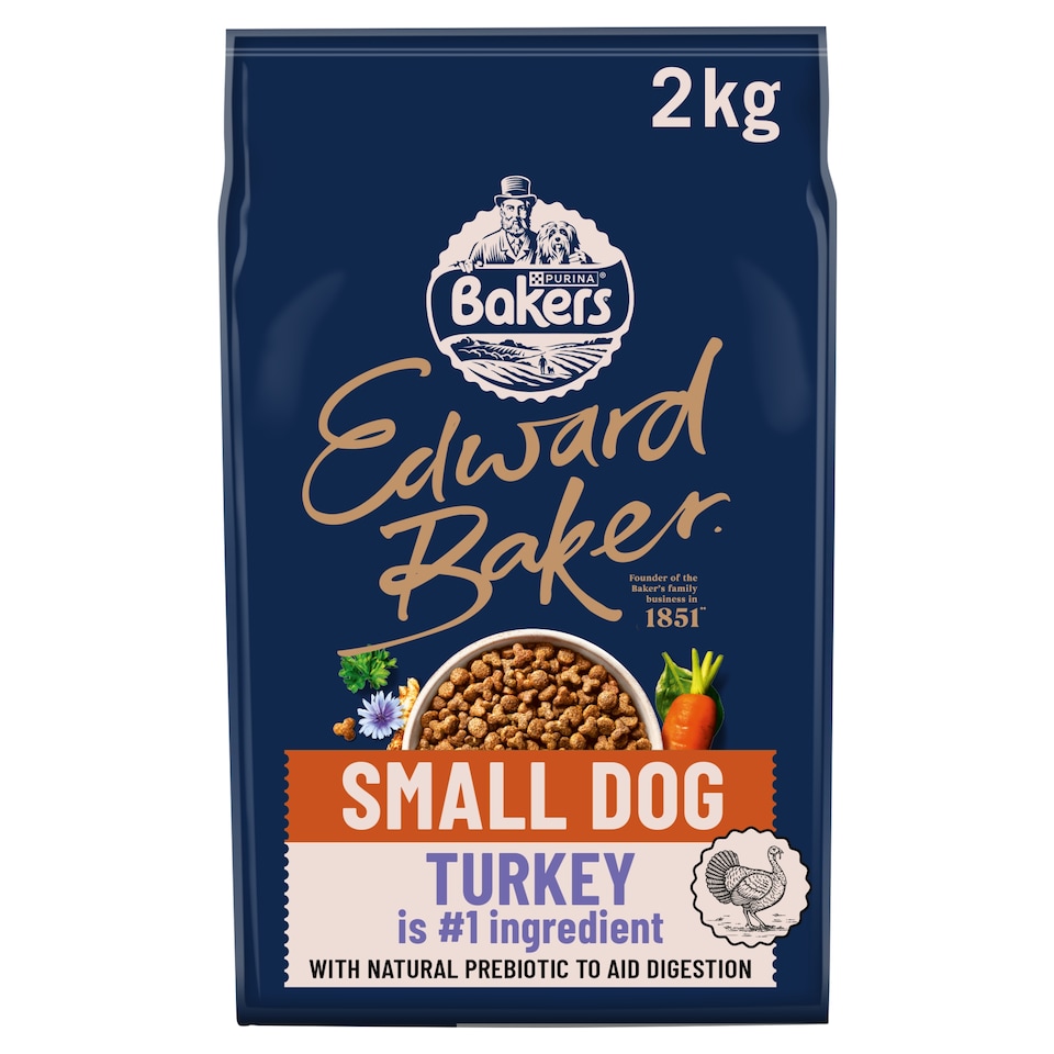 image 1 of BAKERS Edward Baker Small Dog Turkey Dry Dog Food 2kg