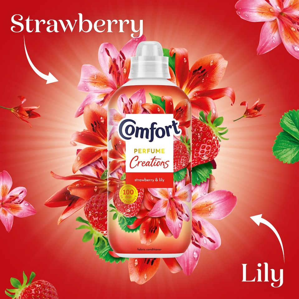 image 1 of Comfort Creations Strawberry & Lily Fabric Conditioner 48W 1440ml