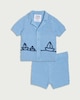 image 1 of F&F Baby 2-Piece Pure Cotton Knitted Set in Blue