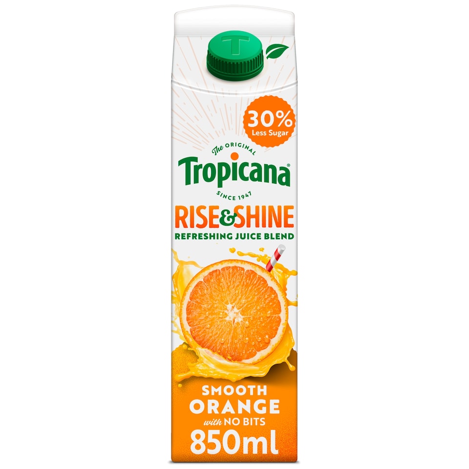 image 1 of Tropicana Rise & Shine Smooth Orange Juice Drink 850ml
