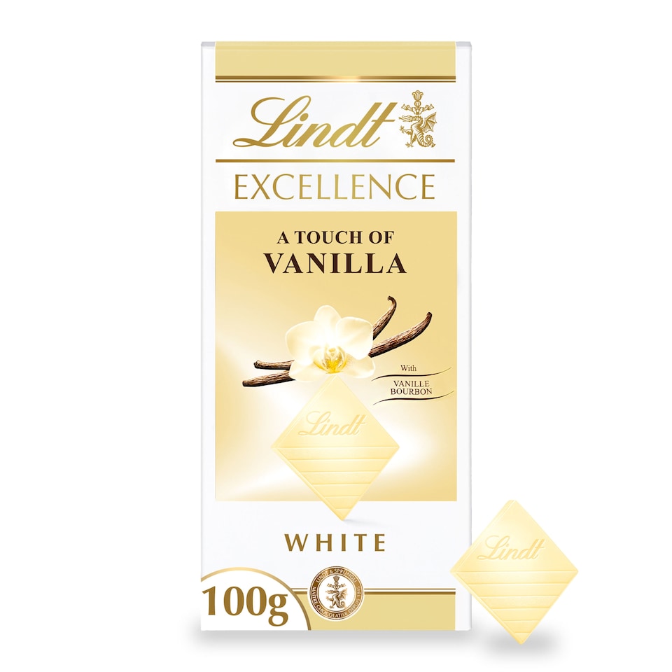image 1 of Lindt Excellence White Vanilla Chocolate Bar 100G