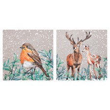 Tesco Frosted Forest Kraft Woodland Cards 10 Pack