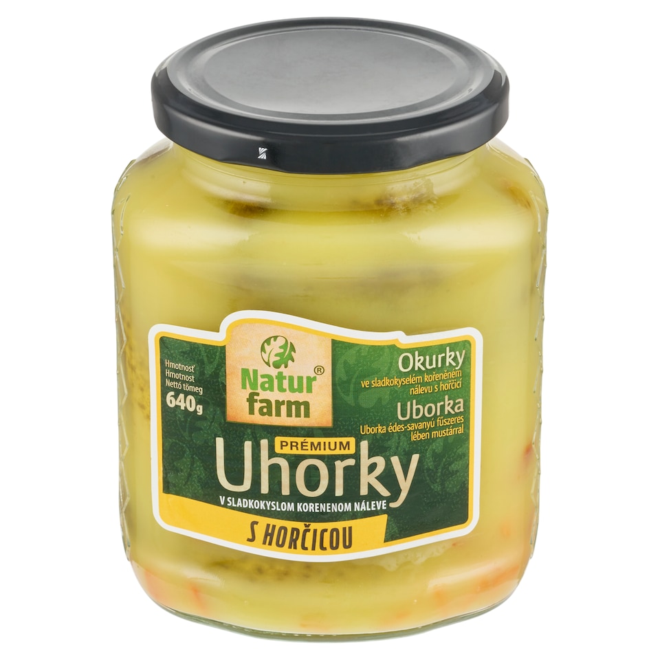 obrázok 1 z Natur Farm Prémium uhorky v sladkokyslom korenenom náleve s horčicou 640 g