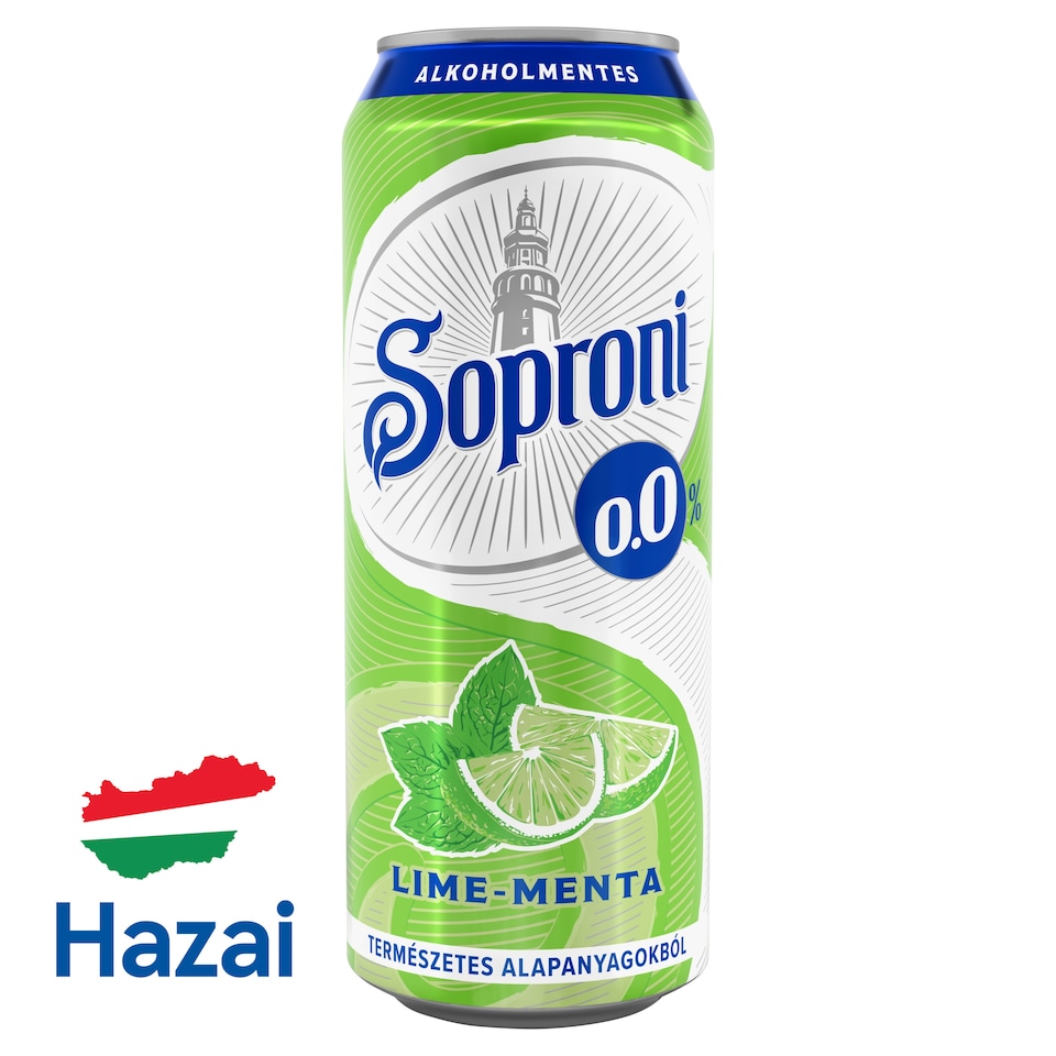 Soproni lime-mentás alkoholmentes sörital 0,0% 500 ml 