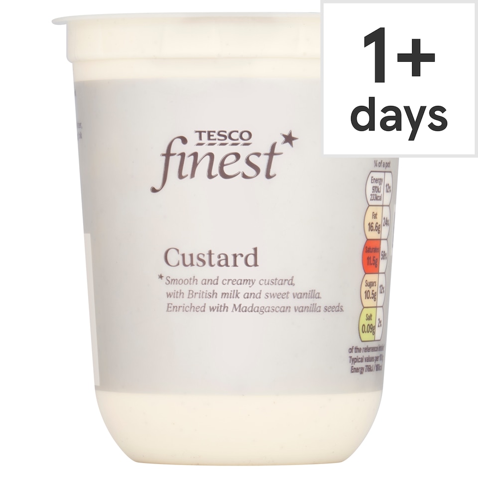 Tesco Finest Vanilla Custard 500g