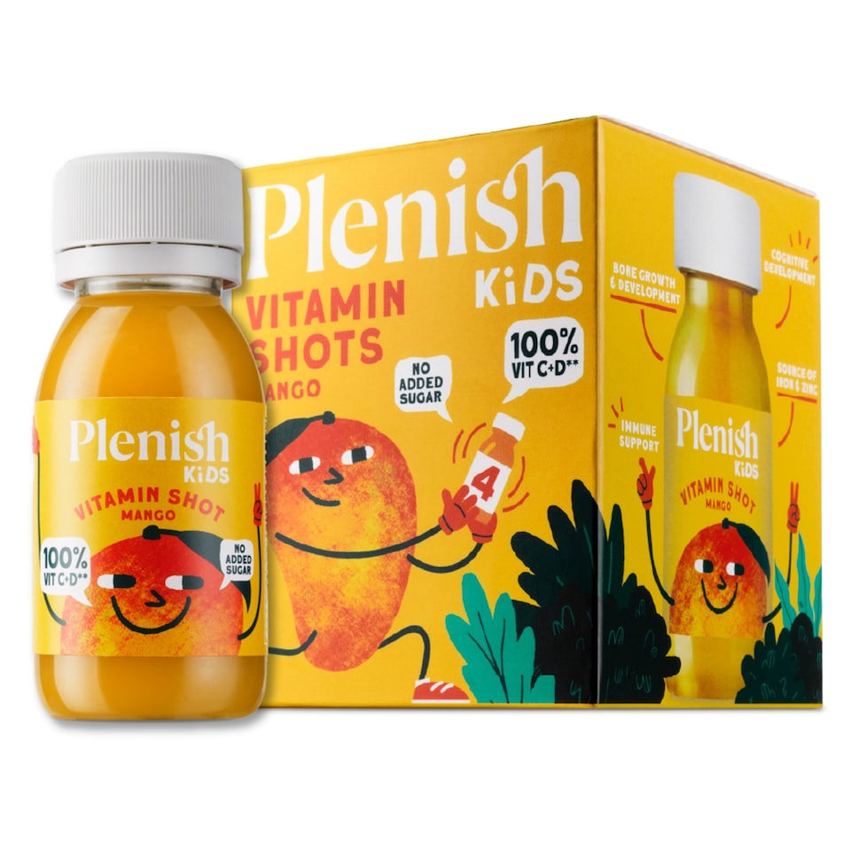 Plenish Kids Mango Vitamin Shots 4x60ml