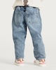 image 4 of F&F Girls Pure Cotton Barrel Leg Embroidered Jeans in Blue