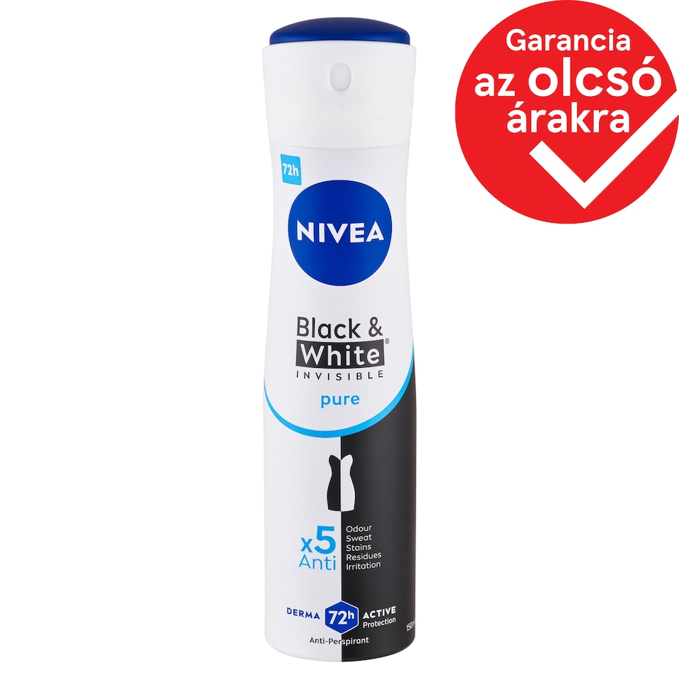 NIVEA Black & White Invisible Pure izzadásgátló 150 ml