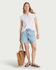 image 2 of F&F Pure Cotton Double Cloth Ruffle Sleeved Blouse in White