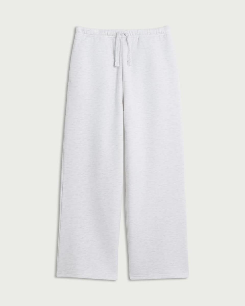image 1 of F&F Girls Cotton Rich Wide Leg Joggers in Grey