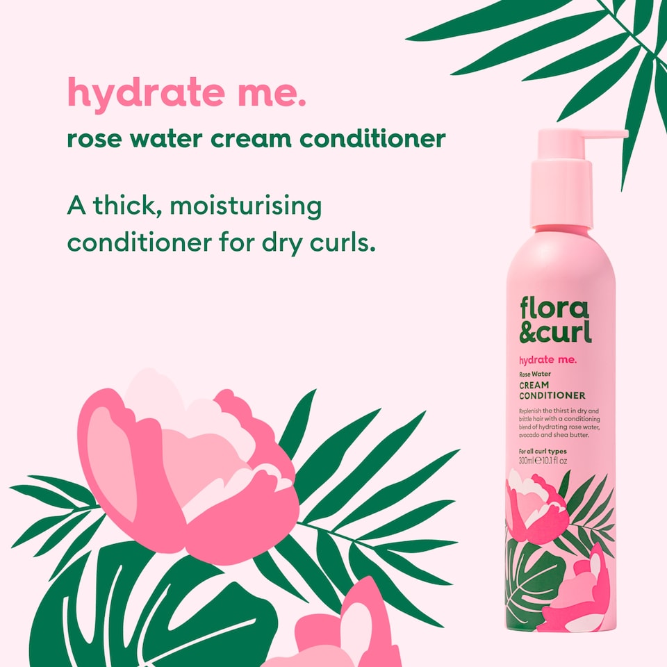 image 1 of Flora & Curl Rose Water Cream Conditioner 300ml