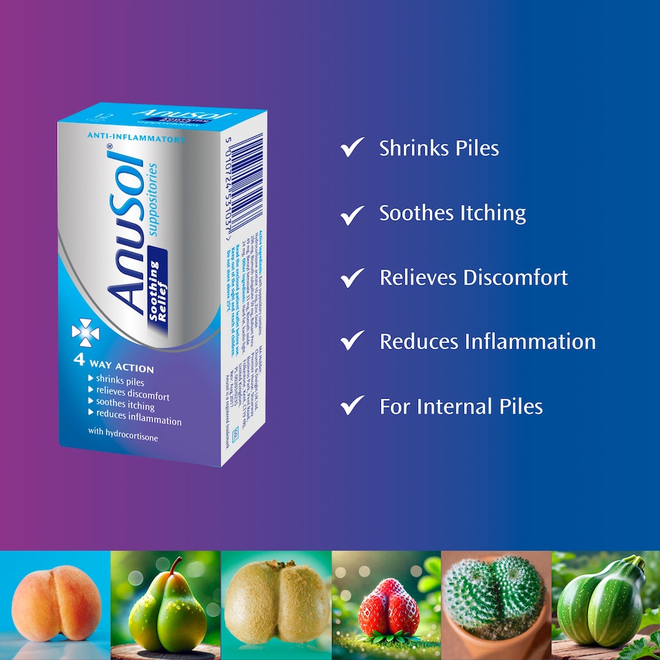 image 1 of AnuSol Soothing Relief Suppositories 12s