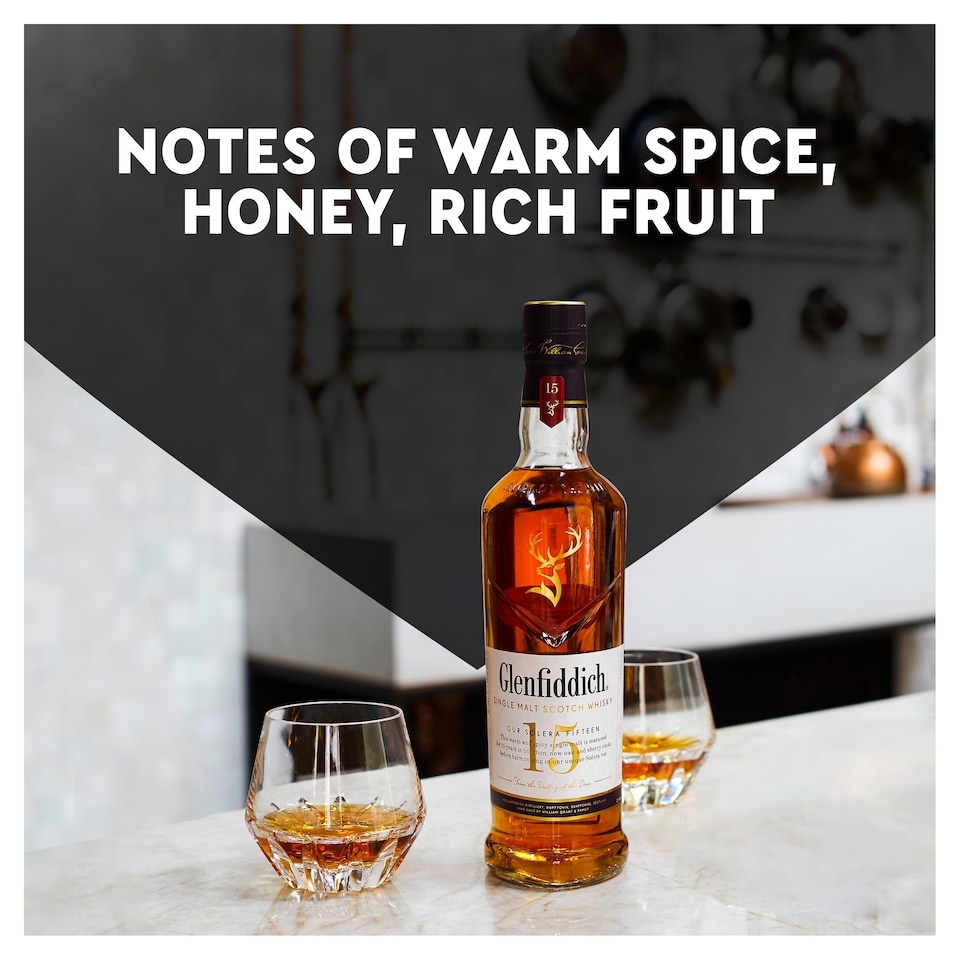 image 1 of Glenfiddich 15 Year Old Single Malt Scotch Whisky 70cl