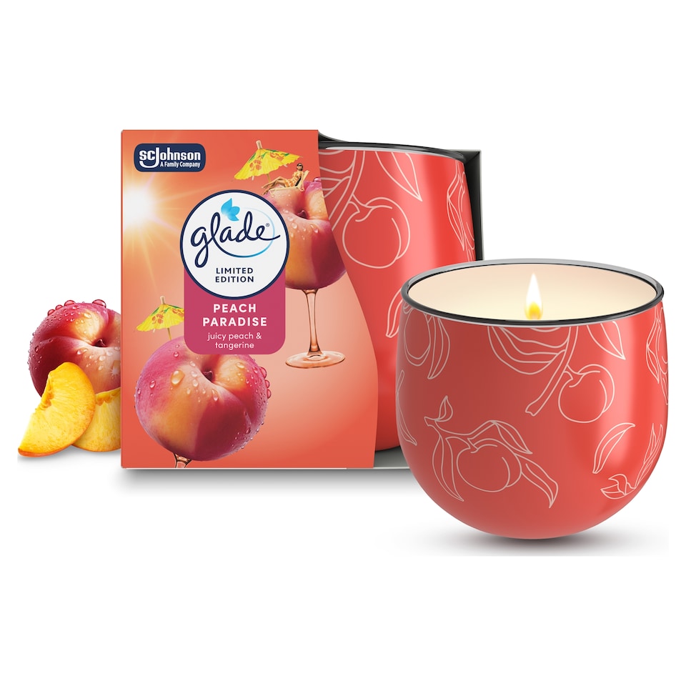 image 1 of Glade Limited Edition Decorative Candle Peach Paradise 108g
