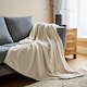 image 2 of Silentnight Supersoft Ecru Waffle Throw 130cm x 180cm