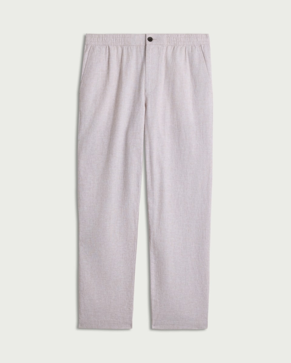 image 1 of F&F Linen Rich Chino Trousers in Ecru