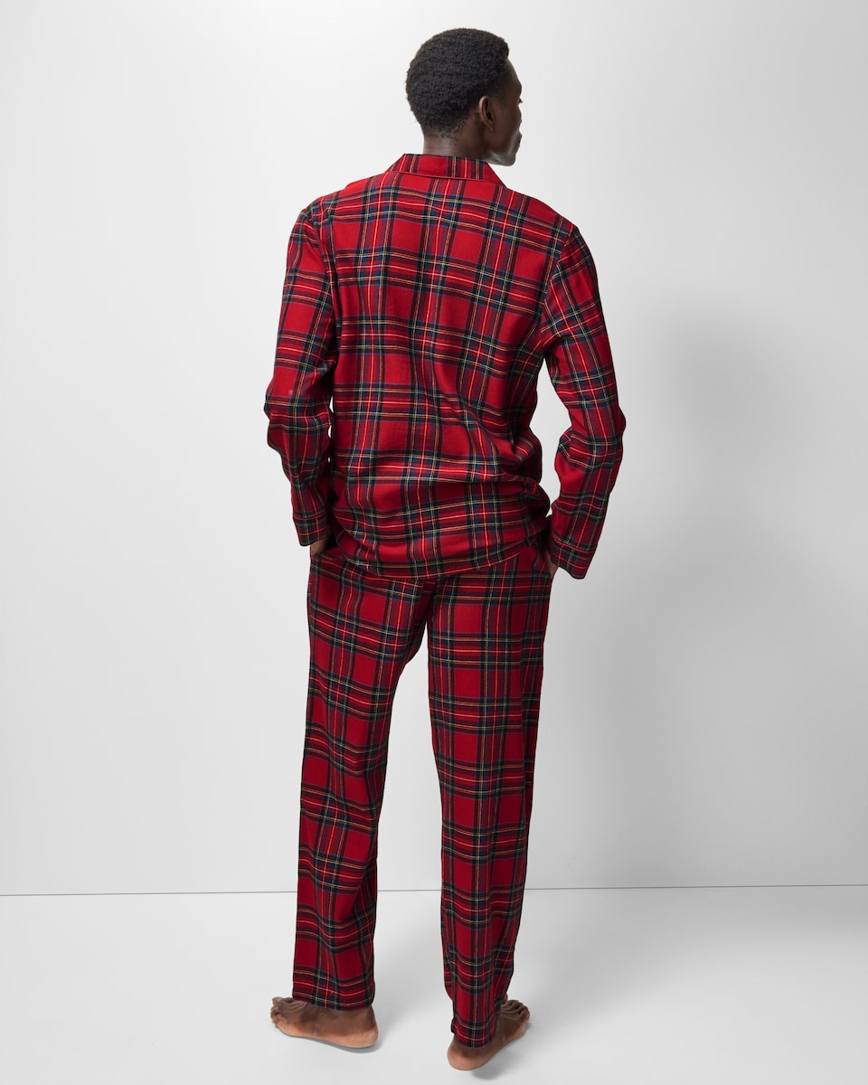 image 1 of Christmas Cotton Rich Checked Revere Matching Family Pyjama Set in Multi Red