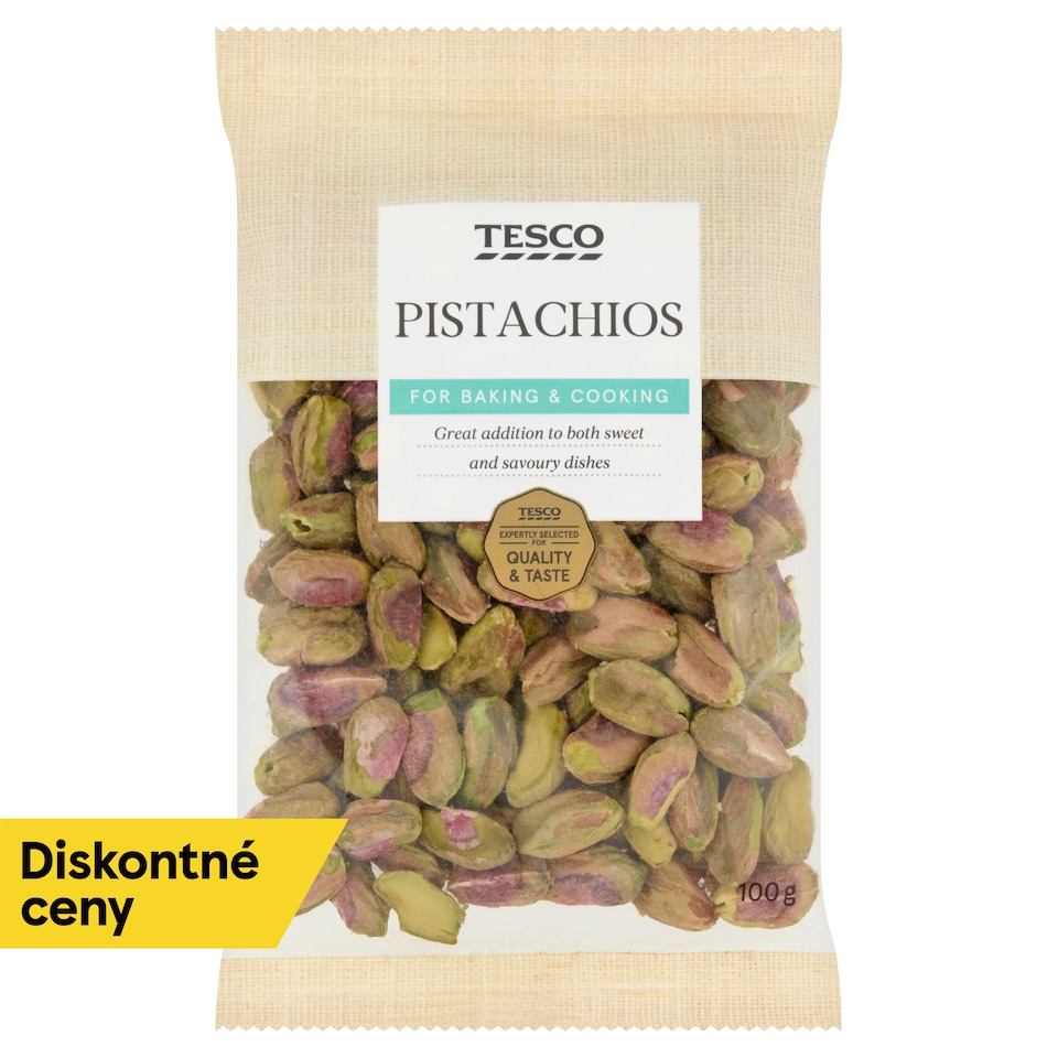Tesco Pistácie jadrá nesolené 100 g