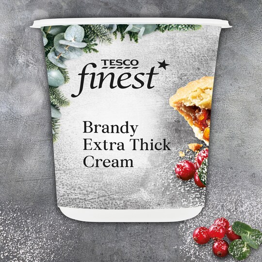 Tesco Finest Extra Thick Brandy Cream 250Ml Tesco Groceries