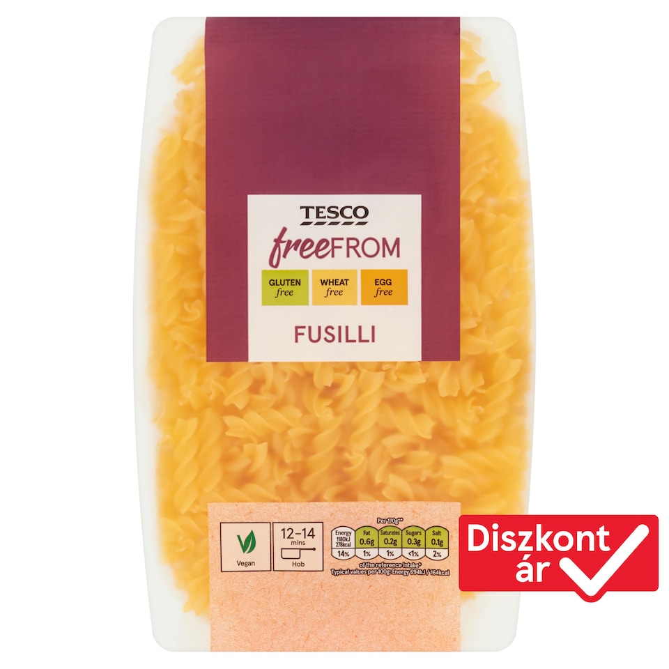 Tesco Free From kukoricalisztből és rizslisztből készült száraztészta 500 g