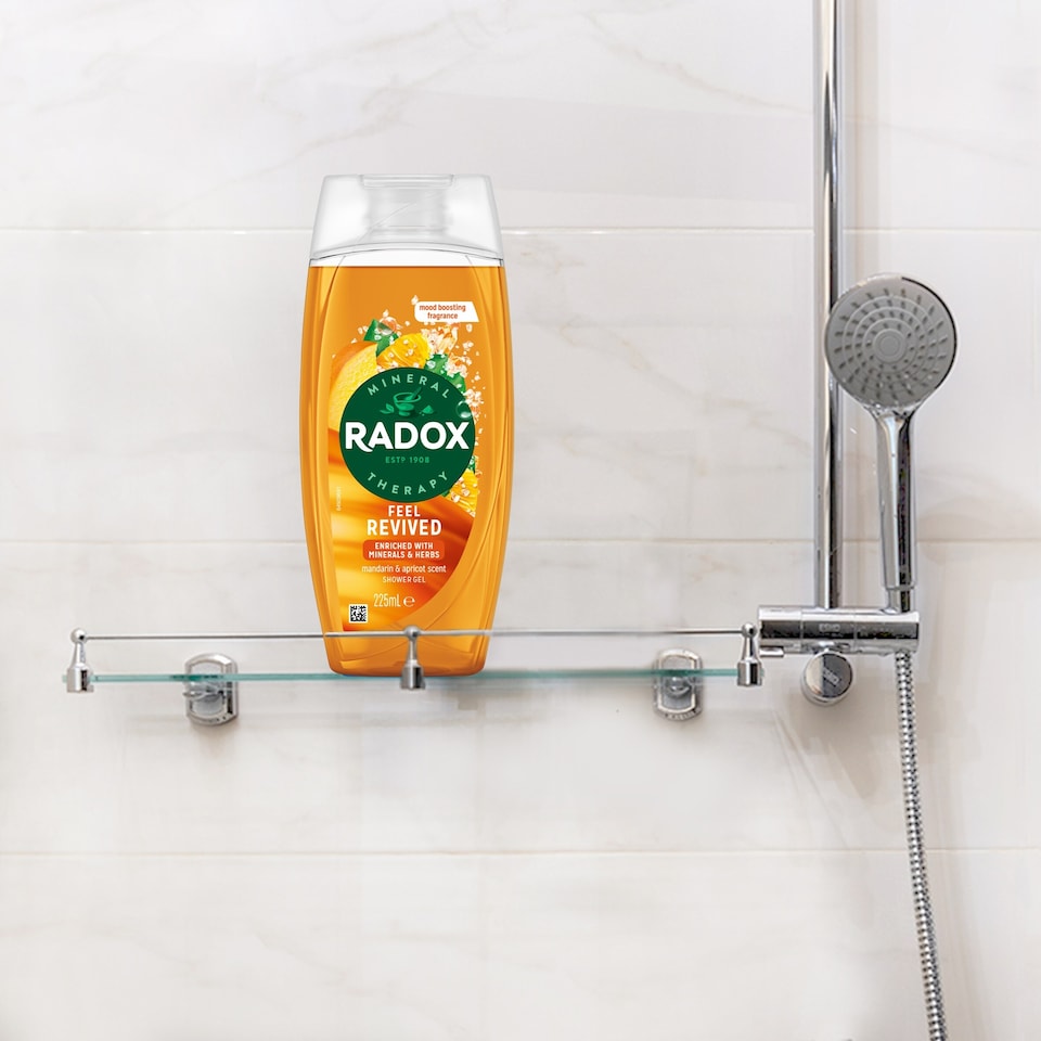 image 1 of Radox Mandarin & Apricot Feel Revived Shower Gel Body Wash 225ml