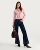 image 3 of F&F Frilly Button Up Cardigan with Wool in Pink