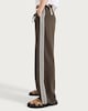 image 1 of F&F Side Stripe Wide Leg Trousers in Olive