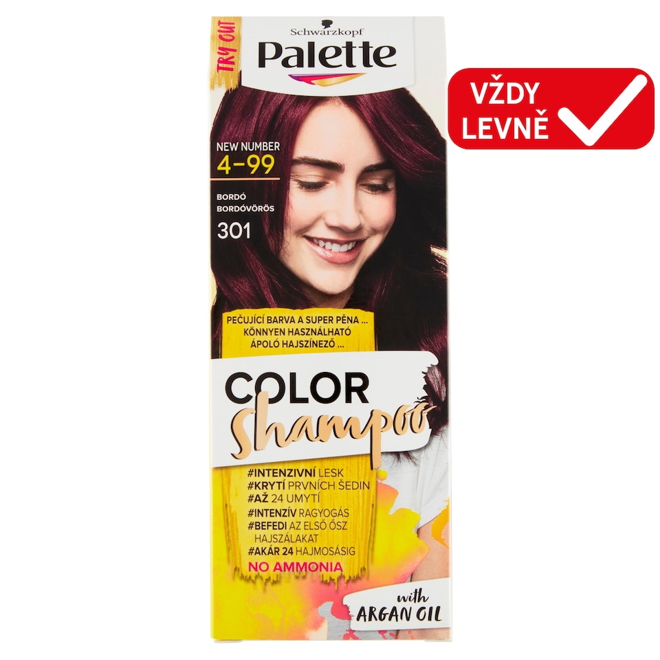 Obrázek 1 pro produkt Schwarzkopf Palette Color Shampoo barva na vlasy Bordó 4-99 (301)