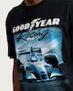 image 2 of Goodyear Pure Cotton Racing Print T-Shirt in Black