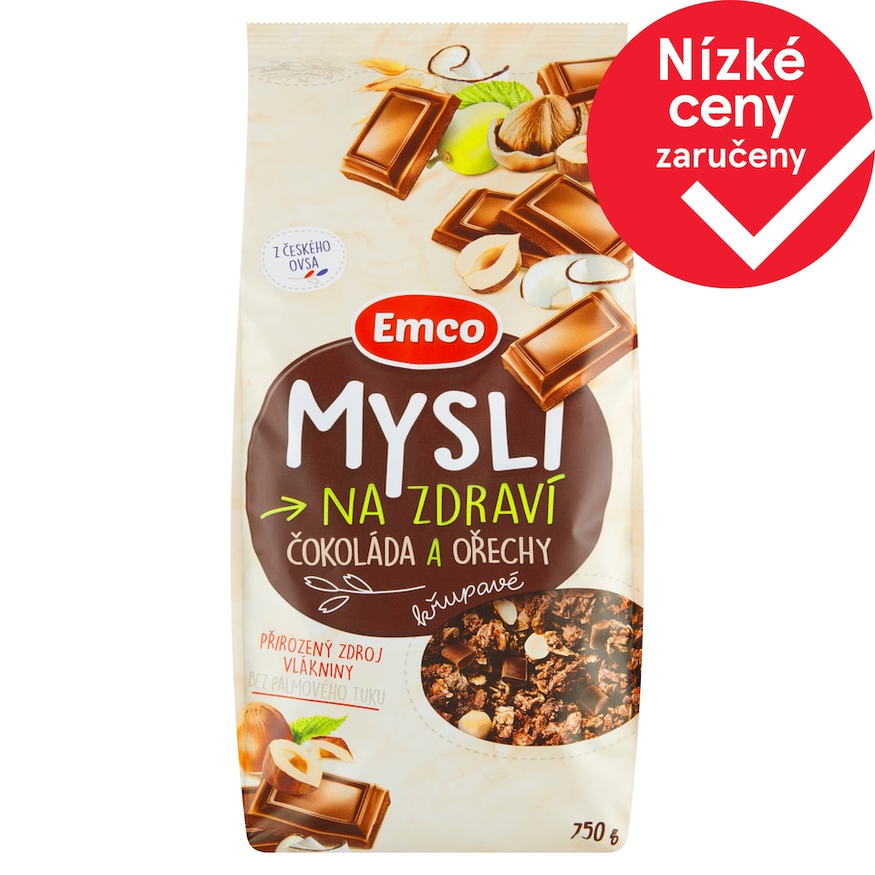 Emco Mysli na Zdraví Křupavé čokoláda a ořechy 750g