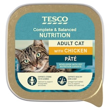 Tesco Adult Cat Pate with Chicken 100g