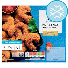 Tesco 12 Frozen Hot & Spicy Prawns 132G
