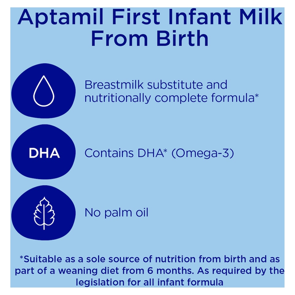 image 1 of Aptamil 1 First Baby Milk Formula from Birth 120 Tabs 552g