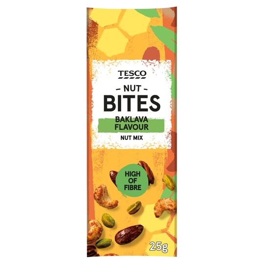 Tesco Nut Bites Mix Baklava Flavour 25G Tesco Groceries