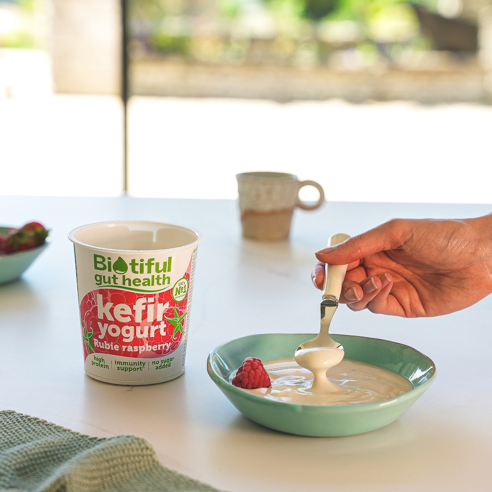image 1 of Biotiful Gut Health Kefir Yogurt Raspberry 350g