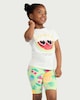 image 3 of F&F Girls 5-Pack Cotton Rich Fruit Print Cycling Shorts in Multi Pink