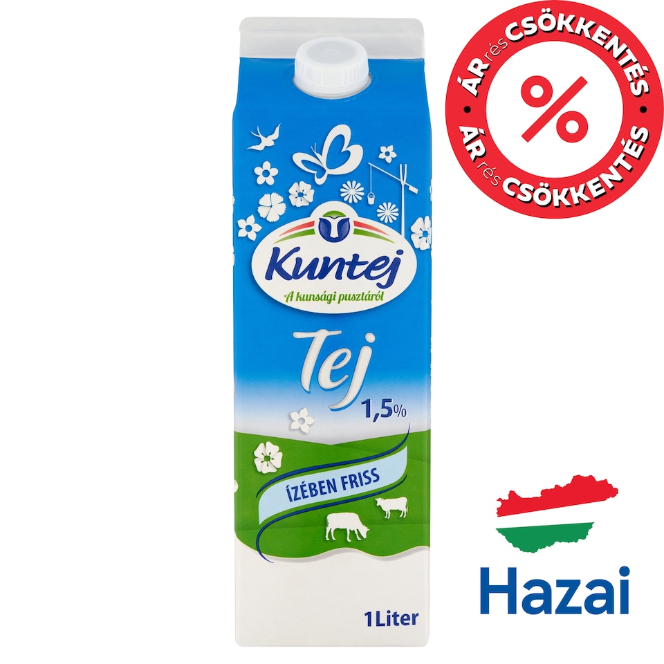 Kuntej ESL Low-Fat Milk 1,5% 1 l